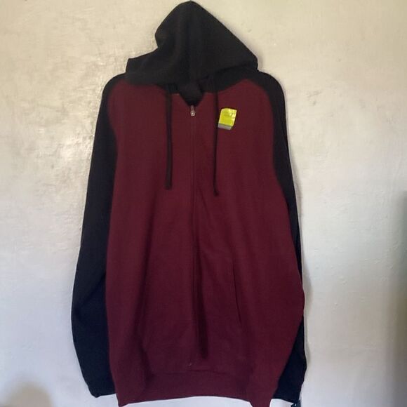 Tek Gear | Ultrasoft Fleece Red and Black Drawstring Hoodie Size XXL Tall - Picture 1 of 9